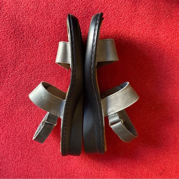 NAOT  Sz 41 Soprano Vintage Grey Removable Sole Buckle Closure Sandals - Picture 7 of 12